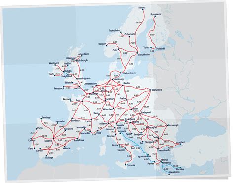 Berblick Gewalt Kloster Map Of Europe Train Routes Bettw Sche Sch N Motte