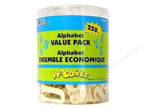 Read more about bvrla and our membership. Woodsies Wood Shapes Alphabet Value Pack 250 pc. -- CreateForLess