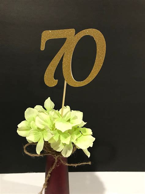 70th Birthday Decoration 70th Birthday Centerpiece Sticks Etsy 70th