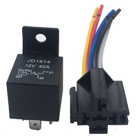 12v Automotive Changeover Relay 40a 5 Pin With Socket Holder In Relays