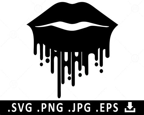 Dripping Lips SVG Sexy Valentines SVG SVG Files For Cricut Etsy