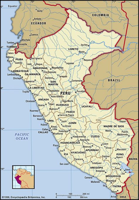 Large Detailed Administrative And Political Map Of Peru Peru Large