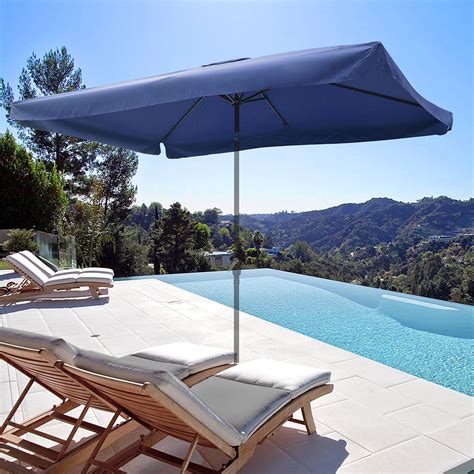 The small, foldable umbrellas that most consumers umbrellas are doused with water to ensure they don't leak. Yescom 6.5x10 ft 6 Rib Rectangular Patio Umbrella ...