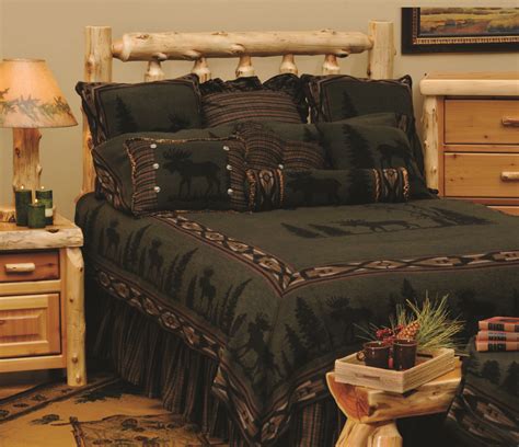 Moose 1 Ensemble Rocky Mountain Cabin Decor Rustic Bedding Sets