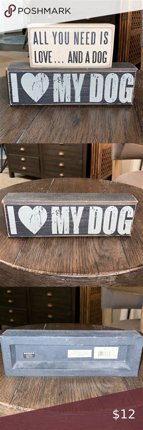Wooden Dog Box Signs