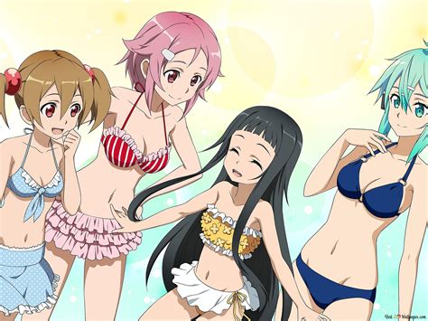 Anime Girls In Bikinis Hd Wallpaper Download