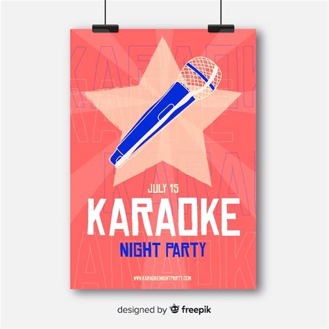Free Vector Karaoke Night Party Flyer Template