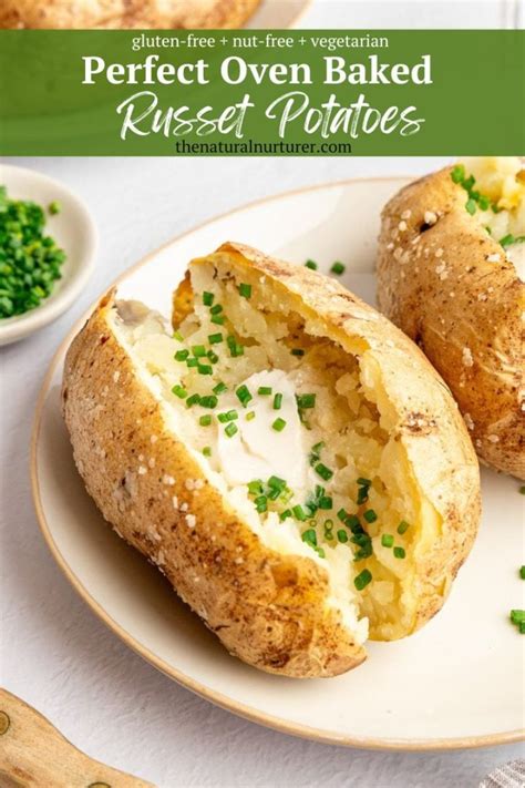 Incredibly Easy Oven Baked Russet Potatoes The Natural Nurturer