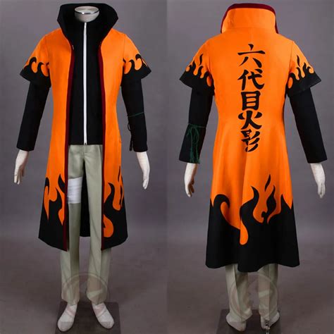 Full Suit 6th Uzumaki Cosplay Costume From Naruto Shippuden Anime In