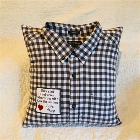 Memory Pillow Made From Shirt Pillows Made From Loved Ones Shirts
