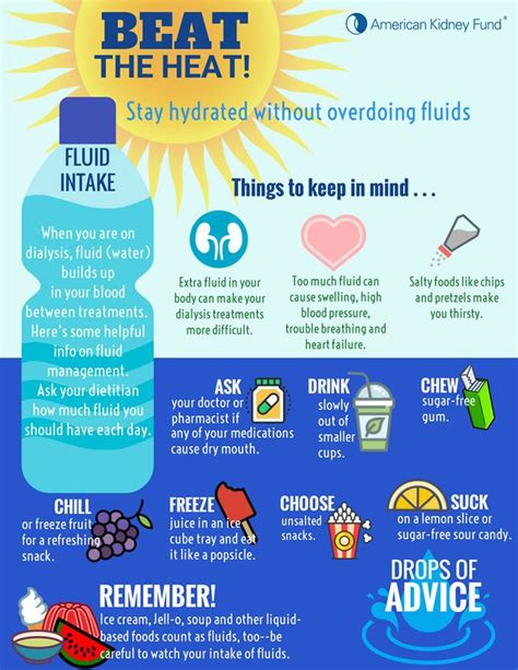American Kidney Fund Blog Infographic Beat The Heat Stay Hydrated
