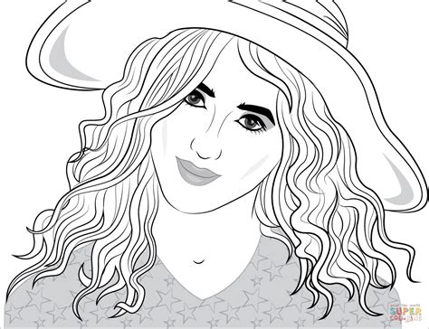 Woman Portrait Coloring Page Free Printable Coloring Page Coloring Home