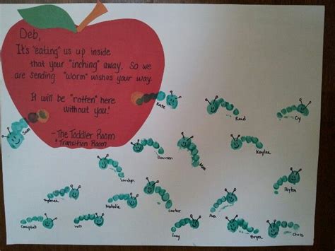 Maybe you would like to learn more about one of these? Teacher / daycare going away poster. Toe prints! (With ...