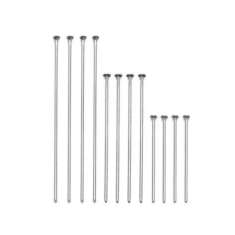 100pcslot 20 30 40 50 60 70mm Stainless Steel Flat Head Pins Jewelry