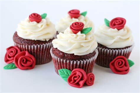 Glorious Treats Red Velvet Cupcakes With Roses Recipe