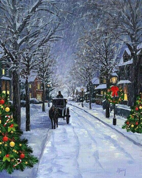 Pin By Carol Woods On Buon Natale Christmas Scenes Winter Scenes