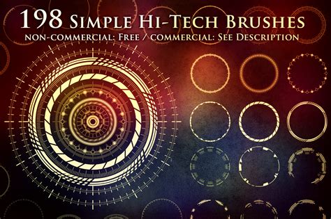 Hi Tech Sci Fi Circle Brushes Photoshop Brushes