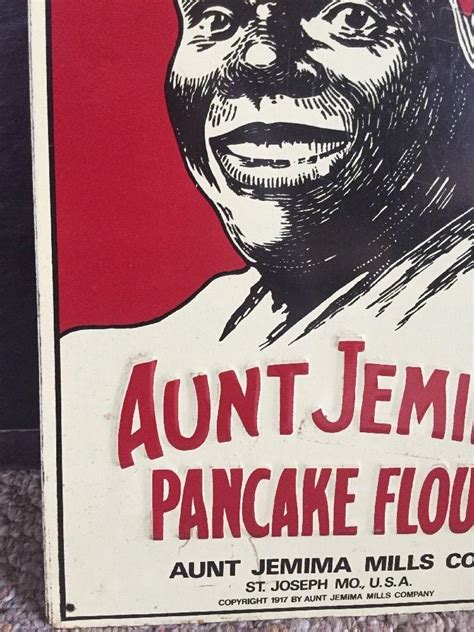vtg aunt jemima pancake flour advertising embossed tin sign metal 9 x 13 black 1812515933