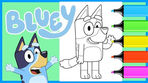 💙 Bluey Coloring Page Disney Jr Learn Coloring With Markers Play