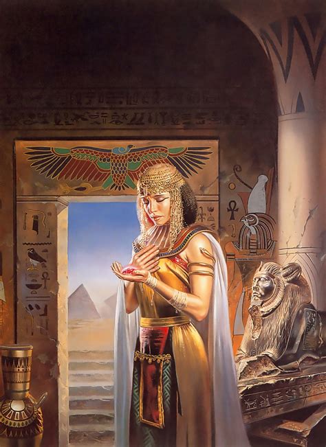 Cléopâtre La Princesse égyptienne Art égyptien Peinture à Lhuile Sur
