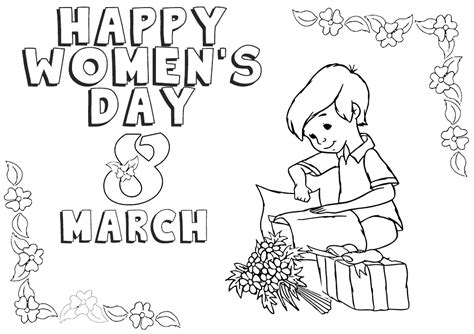 15 Free Printable International Womens Day Coloring Pages