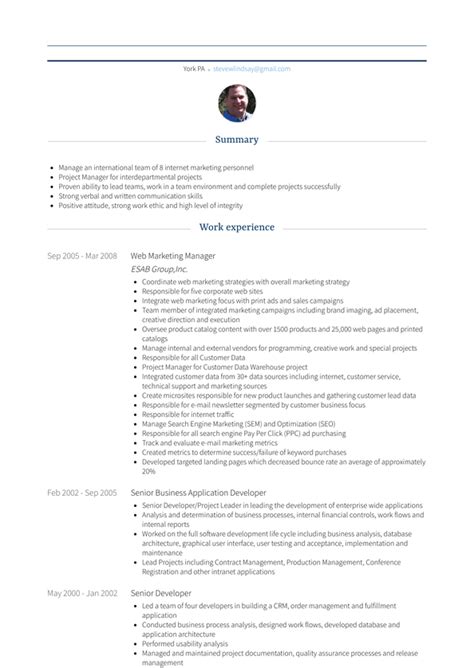 Web Marketing Manager Resume Samples And Templates VisualCV