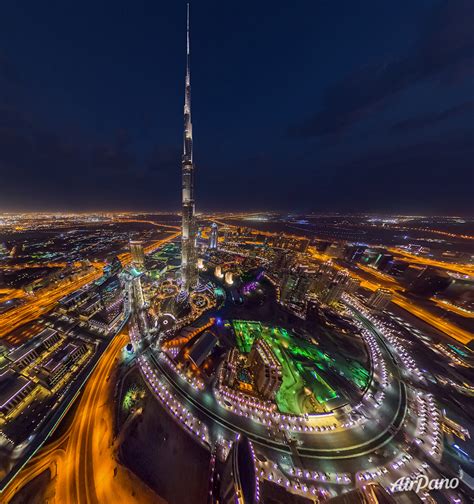 Burj Khalifa At Night Dubai Uae