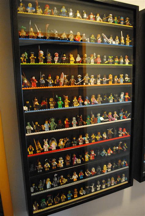 Almost Complete Set Of All Collectible Minifgures In Display Case