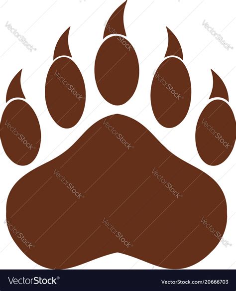 Grizzly Bear Paw Print Clipart Clipart Panda Free Clipart Brown Paw