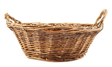 Brown Wicker Basket Isolated Stock Image Image Of Brown Rural 31324095