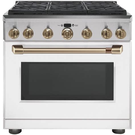 Cafe 36 In 62 Cu Ft Gas Range With Self Cleaning