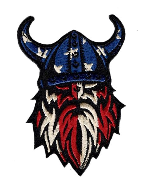 American Flag Viking Patch Embroidered Hook Miltacusa