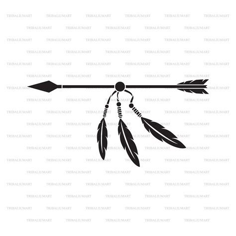 Arrow And Feathers Cut Files For Cricut Clip Art Silhouettes Etsy