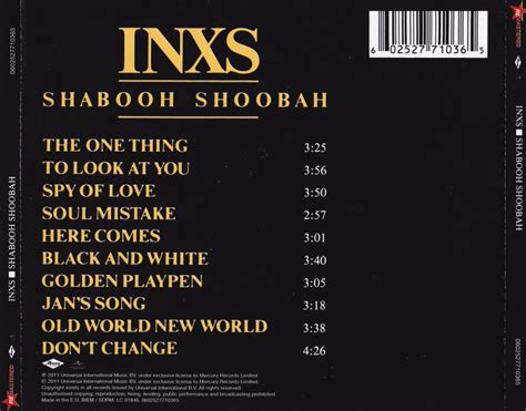 Inxs Shabooh Shoobah 1982 [2011 Remastered Reissue] Avaxhome