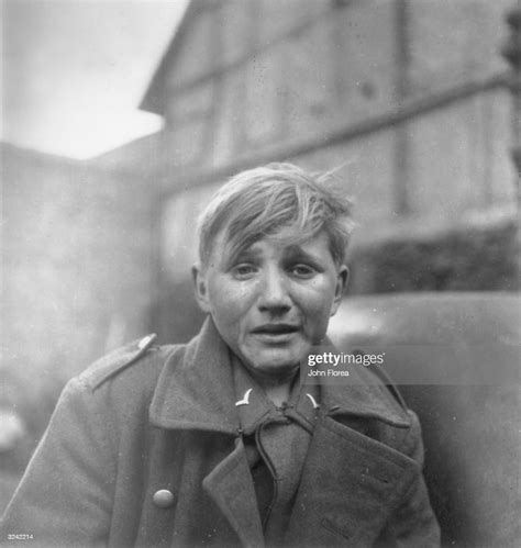 A Fifteen Year Old German Soldier Hans Georg Henke Cries Tears Of
