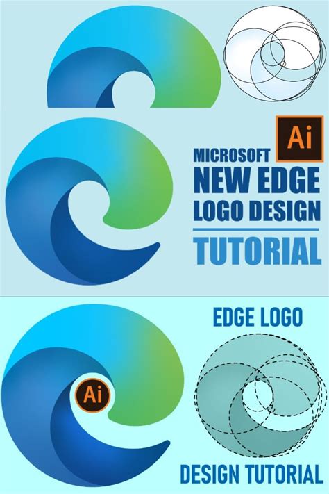Microsoft Edge Logo Design Tutorial Adobe Illustrator Logo Design