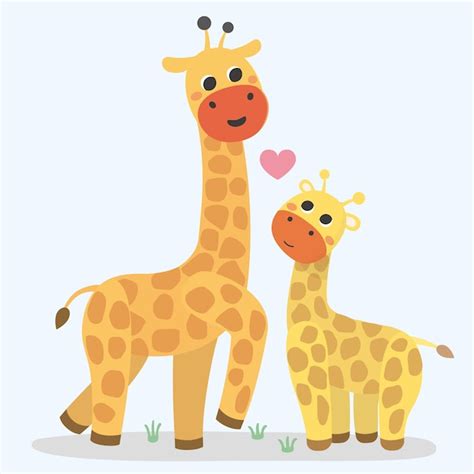 Premium Vector Cute Giraffe Cartoon Premium Vector