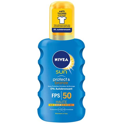 NIVEA Crème Solaire Protect Bronze Fps50 Nivea Le Spray De 200ml
