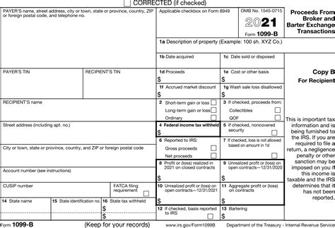 Form 1099 B