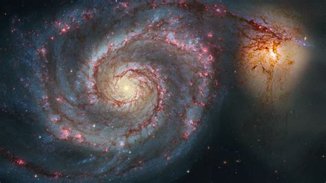 Sparkling Stars With Brown Spiral On Black Sky Hd Galaxy Wallpapers