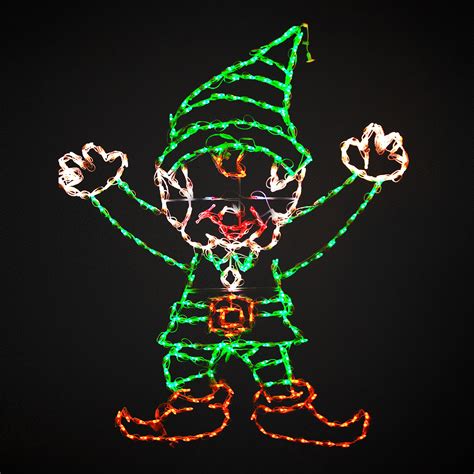 Elf With Hands Joyfully Up Led 60 Holidynamics
