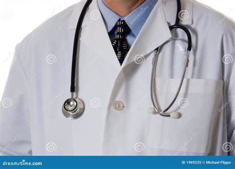 Doctor With Lab Coat And Stethoscope Stock Image Image Of Trained