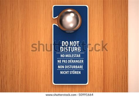 Do Not Disturb Sign On Door 스톡 일러스트 50991664