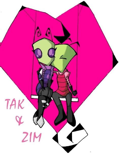 Invader Zim Invader Zim Tak Invader Zim Dib And Tak I Like Pinterest