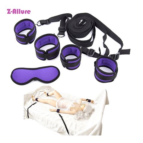 Bdsm Under Bed Bondage Restraints System Sex Handcuffs And Ankle Cuffs And Eye Mask Erotic