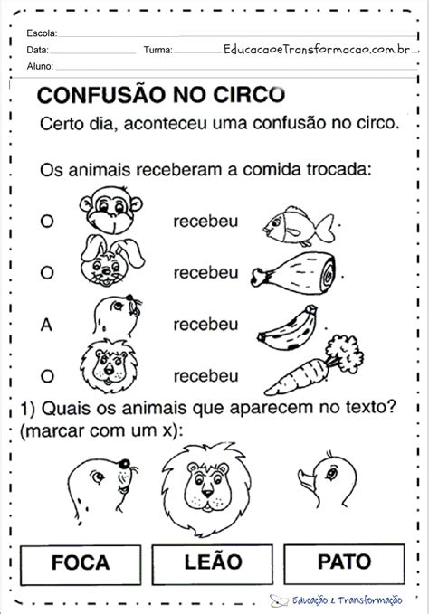 Atividade Dia Do Circo 2 Ano