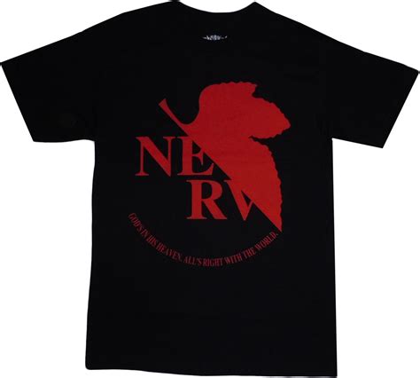 Neon Genesis Evangelion Nerv Logo Mens Black T Shirt