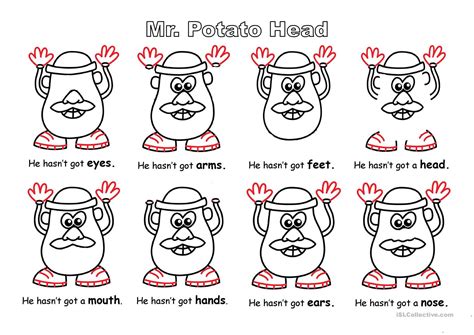 Mr Potato Head Worksheet Free Esl Printable Worksheets