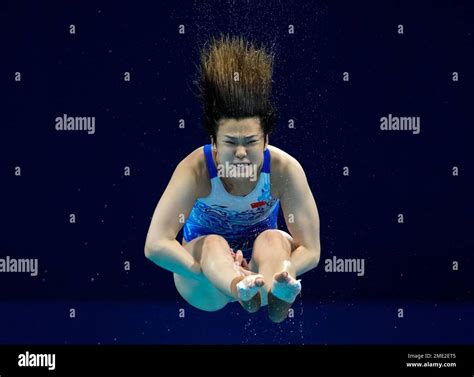 Shi Tingmao Of China Competes In Womens Diving 3m Springboard