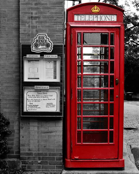 Old Phone Boothred Phone Boothunique Artselective Color Etsy